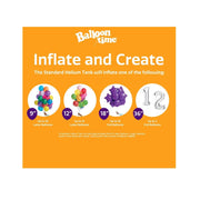Balloon Time 12in Jumbo Helium Tank Kit with Colorful Latex Balloons