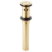 Signature Hardware Extended Press Pop-Up Drain Assembly with Overflow, Polished Brass, 1-1/2 in, 940815