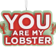 Hallmark Friends You Are My Lobster Christmas Ornament, Resin, Red and Green, 3 x 1.75 in, 1 Count
