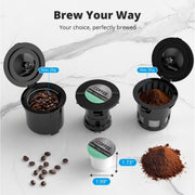 AIRMSEN 3 in 1 Single Serve Coffee Maker with Grinder - BPA-Free