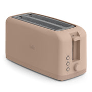 Bella 4-Slice Slim Toaster with Extra-Wide 10-Inch Long Slots, 6 Shade Settings, Reheat and Cancel Functions, High-Lift Lever, Removable Crumb Tray, Oatmilk