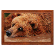 Open Road Brands Bear Framed MDF Wall Art by Bonnie Marris, Light Brown