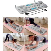 Lunivox 4 in 1 Exercise Pilates Board With Elbow Support And Resistance Bands, Gray