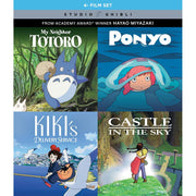 Shout! Factory Studio Ghibli 4-Movie Blu-ray Collection, My Neighbor Totoro, Ponyo, Kiki's Delivery Service, Castle in the Sky, 1080p, English Dubbed and Subtitled