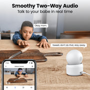 Galayou 2K Indoor Security Camera, Wireless WiFi, 360 Motion Detection with Person Filtering, Two-Way Audio, Night Vision, Micro SD Storage, Google Home Compatible