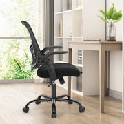 Gianna Ergonomic Mesh Office Chair with Adjustable Armrests, Lumbar Support, Mid-Back Design, Smooth-Rolling Wheels, Black