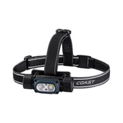 Coast Rechargeable LED Headlamp, 2000 Lumens, Waterproof IP68, Dual Power, Tri-Color Modes, Blue Black, WPH34R