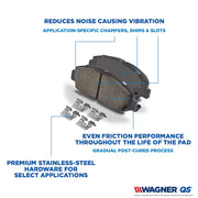 Wagner Brake Ceramic Rear Disc Brake Pad Set, Zero Copper Formulation, Premium Stainless-Steel Hardware, ZD1423