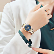 OLEVS 5567 Women's Business Dress Wristwatch, Small 29mm Dial, Gold Silver Tone, Stainless Steel Band
