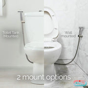 Axiomdeals AH4-1 Handheld Bidet Sprayer - Stainless Steel, Hot & Cold Options, Easy Wall/Toilet Mounting