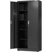 Workpro W082094AE Metal Garage Storage Cabinet w/Locking Doors & Adjustable Shelves, Black
