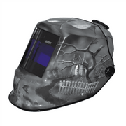 Jackson Safety Auto Darkening Welding Helmet, Variable Shade 3-10, 3.94 in x 2.36 in Viewing Area, Lightweight Ergonomic Design, 370 Speed Dial Ratcheting Headgear, Black Grey White Plaid Graphics, 47100
