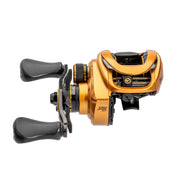 Lew's Fishing Custom Pro Baitcast Fishing Reel, 7.5:1 Gear Ratio, Aluminum Frame and Sideplate, ParaMag ITB Brake, Carbon Fiber Drag, Gold/Black, Right-Hand Retrieve, CPB1SHG3