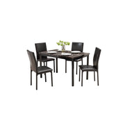 Mainstays 5 Piece Dining Set, Brown/Black - Faux Marble