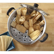IMUSA MEXICANA-416 Cool-touch Steamer with Glass Lid, 16-quart.