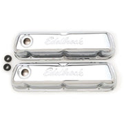 Edelbrock Signature Series Automotive Engine Valve Cover, Chrome-Plated Aluminum, 3.7 in Height, Compatible with Ford 260-289-302 and 351W V8 Engines, 4460