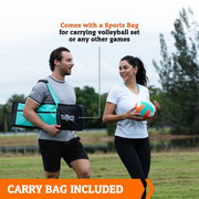 Medal Sports Hall of Games 20-ft Outdoor Volleyball and Badminton Net Set with Adjustable Steel Poles, Official Volleyball, Rackets, Shuttlecocks, Air Pump, Score Clips, Carrying Bag NE300Y23017