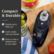 Farberware Soft Grips Hands-Free Battery Operated Electric Can Opener, Cordless Black, 5337474