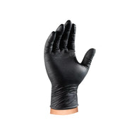 MotorPower Care 8 Mil Heavy-Duty Nitrile Disposable Gloves, Diamond Grip, Powder-Free, Latex-Free, Black, XL, 1,000 Count G1100