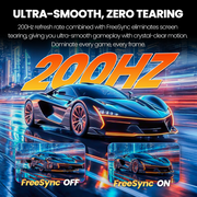 Suevery 24 Inch Gaming Monitor, 200Hz Refresh Rate, FHD IPS Panel, 120% sRGB, FreeSync, Built-in Speakers, HDMI/DisplayPort, Black