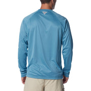 Columbia PFG Terminal Tackle Heather Long-Sleeve Shirt for Men - Canyon Blue/Icy Morn - M