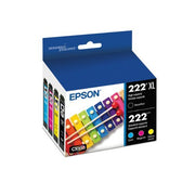 Epson T222XL High Yield Ink Cartridge Combo Pack, Black, Cyan, Magenta, Yellow
