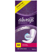 Always Xtra Protection 68Ct Extra Long Dailies Pantiliners