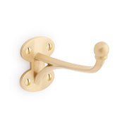 Signature Hardware SH555104SB Prue Brass Single Hook - Satin Brass