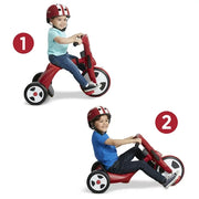 Radio Flyer 441 Twist Trike 2 Tricycles in 1 For Boys & Girls 2-7 Years, Red