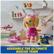 Spin Master PAW Patrol Skye Plush Toy, 12-Inch Tall, Pink Air Rescue Flight Suit, Removable Backpack