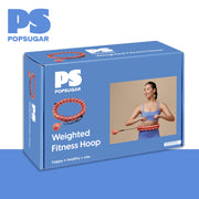 POPSUGAR Weighted & Adjustable Fitness Hoop  30 Detachable Links with 1lb Weighted Ball  Coral