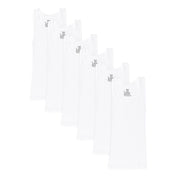 Hanes BRLTA6 Boys EcoSmart Tank 6-Pack, L, White