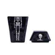 Way To Celebrate Halloween Ceramic Coffin Treat Jar, Black, 25 oz