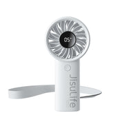 JISULIFE Handheld Fan Life4, Advanced Turbine, LED Display, 3600mAh Battery, 5 Speeds, Gray, FHL04ROGY