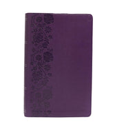 Thomas Nelson NKJV End-of-Verse Reference Bible, Personal Size, Large Print Comfort Print, Leathersoft Purple Cover, Red Letter Edition