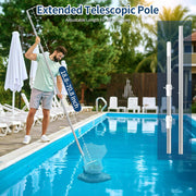 YouSky Cordless Pool Vacuum Cleaner with Telescopic Pole, 83GPM Powerful Suction, 6.6Gal Leaf Catcher Bag, Rechargeable for Inground and Above Ground Pools