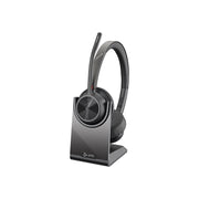 Poly Voyager 4320 UC Wireless Bluetooth Headset, Noise-Canceling Dual Mic, USB-C Dongle, Charging Stand, Microsoft Teams Certified, Black