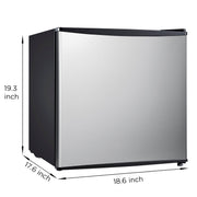 Mainstays MS953619315305 1.7 Cu. ft. Single Door Mini Refrigerator, Stainless Steel Look