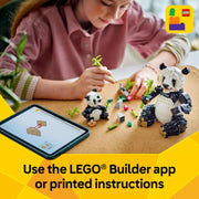 LEGO 31165 Creator 3 in 1 Wild Animals Panda Family Building Toy with 3 Options Penguin or Orca