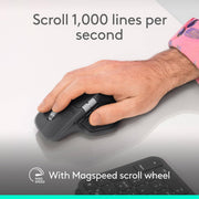 Logitech MX Master 4 Ergonomic Wireless Mouse with Customizable Haptic Feedback, Ultra-Fast MagSpeed Scrolling, USB-C Charging, Bluetooth, Black