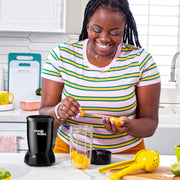 Magic Bullet Essential Blender, High-Torque 250-Watt Motor, Stainless Steel Cross Blade, All Black, Includes To-Go Lid and Storage Lids