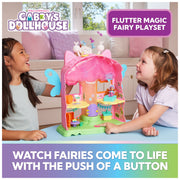 Gabby's Dollhouse Fairylandia Flutter Magic Fairy Playset with 3-Inch Gabby Figure and 8 Flying Fairies, Pink, 94981951