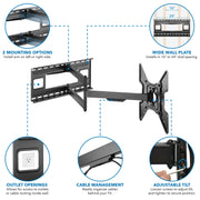 Mount-It! MI-393 Full Motion TV Wall Mount with Extra Long 40