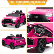 UBesGoo 270217662 Ride On Car Truck 12V Chevrolet Tahoe Kids Battery Powered Ride On Toys Pink