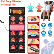 Hinzonek Massage Mat with Heat Multifunctional Muscle Relaxation Massage Cushion Full Body Vibration Heating