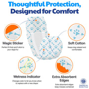 American Kennel Club Male Dog Wrap Disposable Diapers with Wetness Indicator, Medium Waist 18-25 in, 50 Count AKC70012