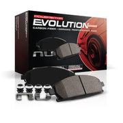 Power Stop Z23-154 Carbon Fiber Ceramic Rear Brake Pads with Installation Hardware, Low Dust, Fade Resistant