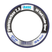 Ande FDW-50-50 Fluorocarbon 2.0 Fishing Leader, Clear, 15 lb Test, 50 Yard