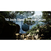 Lidguni 12 Inch Tongue Pan Drum, 15-Note C Major Rain Drum, Green