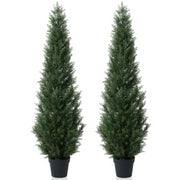 DR.Planzen Artificial Cedar Tree Plants Set of 2